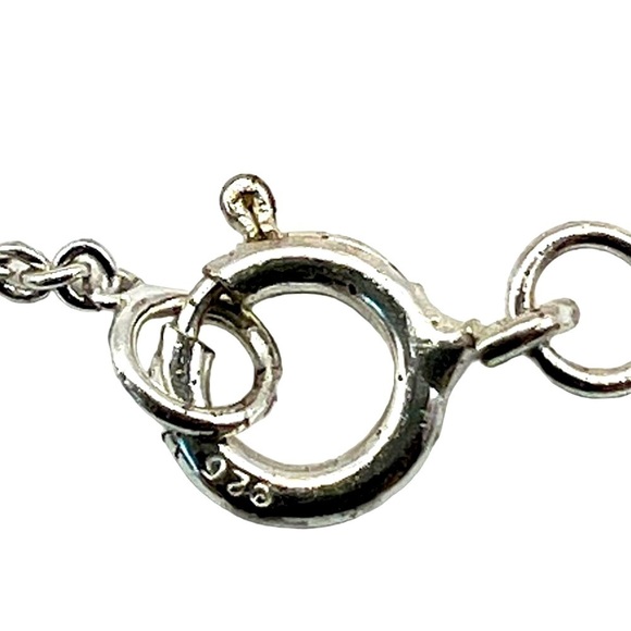 Heart-Shaped Cubic Zirconia Pendant Necklace In 925 Sterling Silver.   A38 - Picture 9 of 10